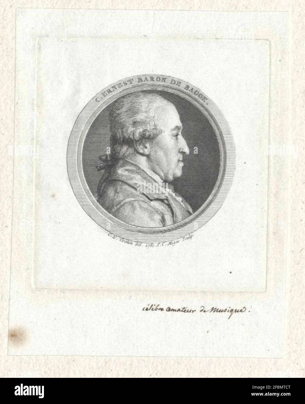 Bagge, Karl Ernst Baron de. Banque D'Images