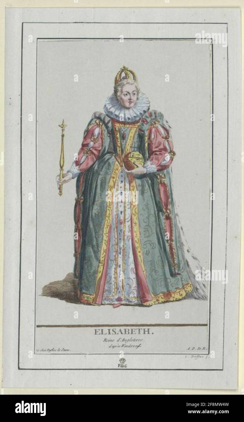 Elisabeth I, reine d'Angleterre. Banque D'Images