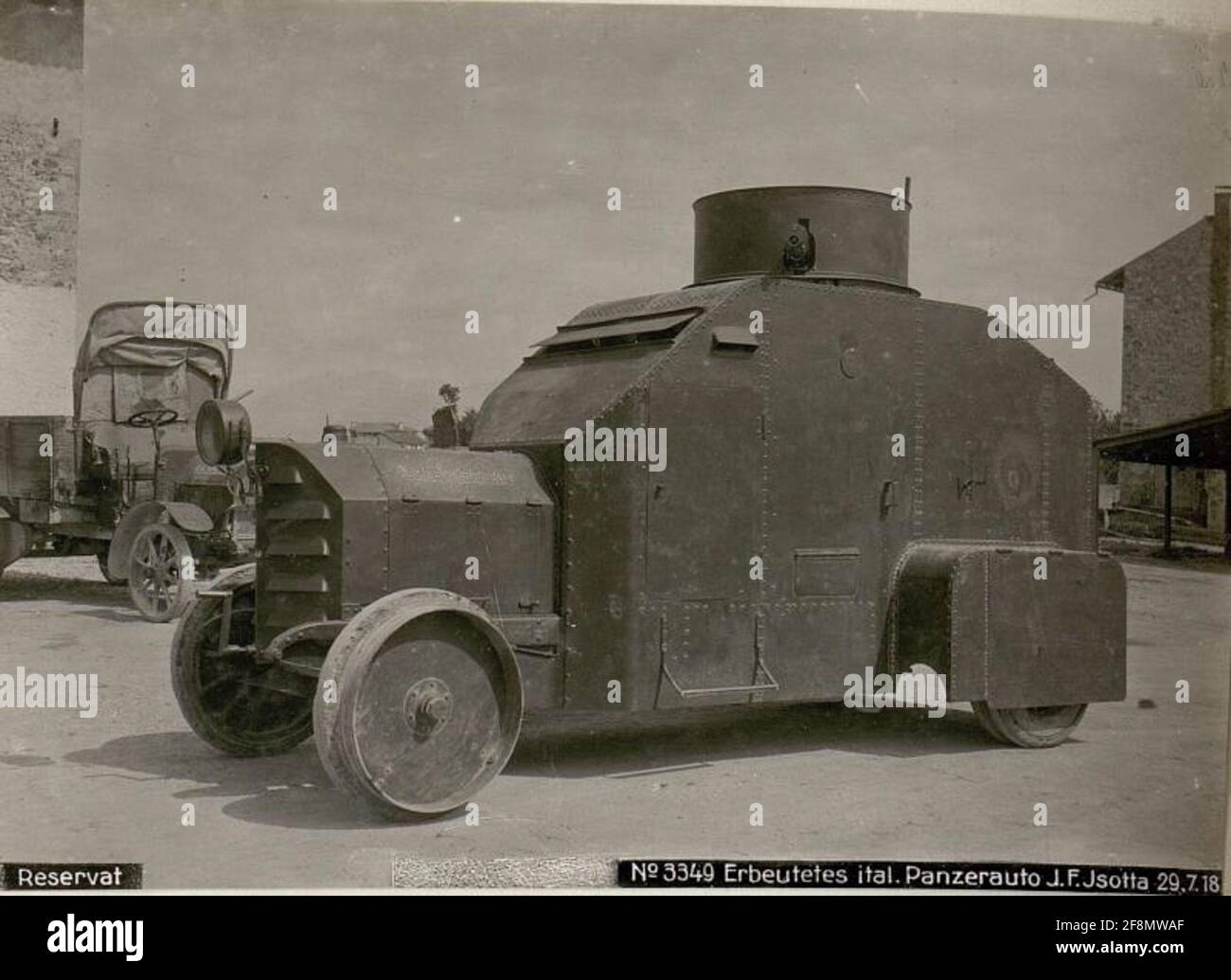 Réserve erbeitutes ital. Tanzer car J. F. isotta 29.7.18. . Banque D'Images