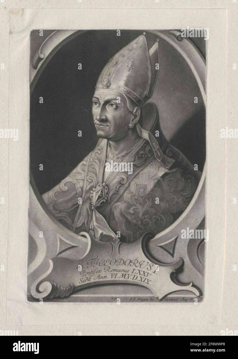 Theodor I., papa . Banque D'Images