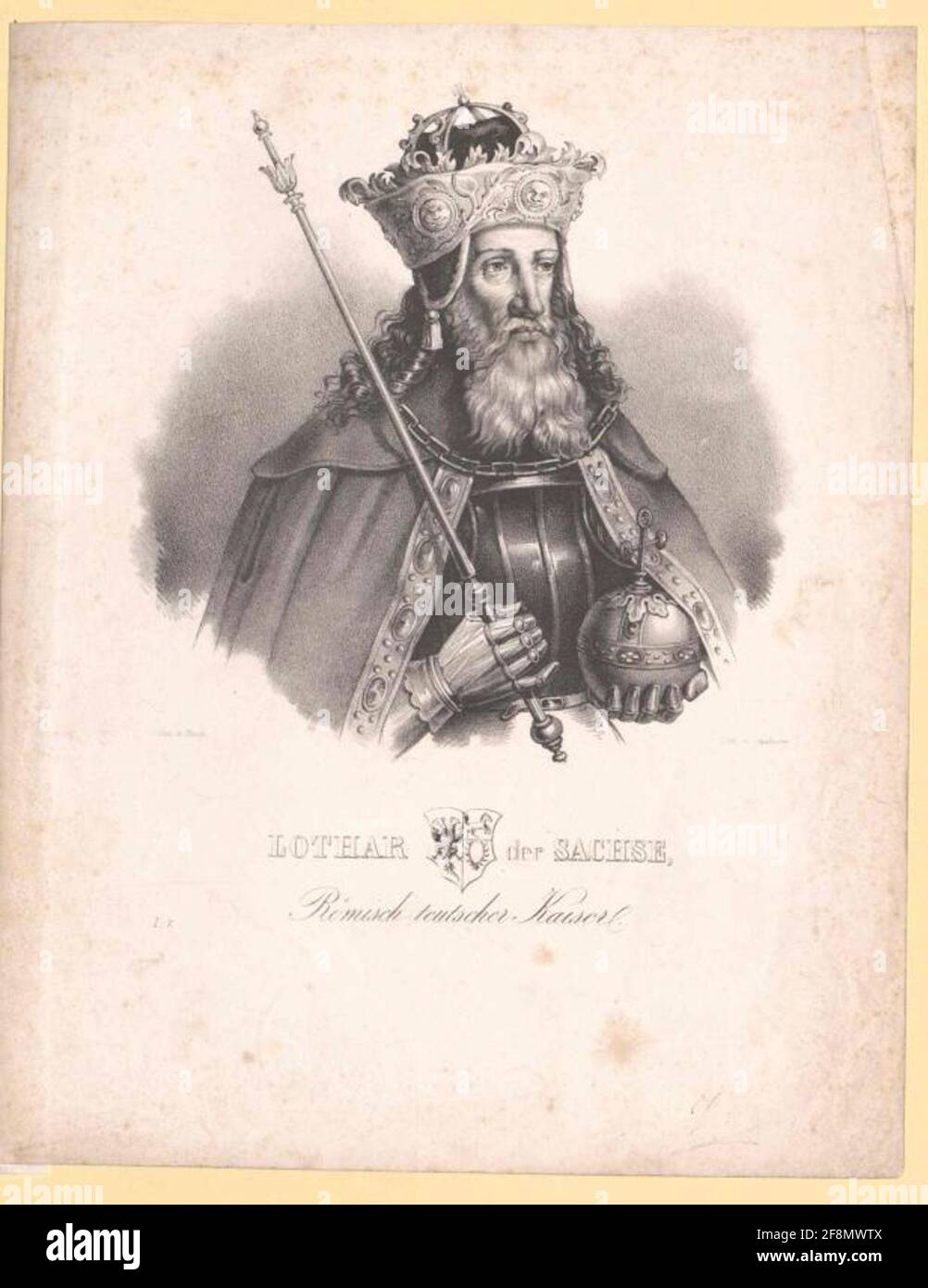 Lothar II., Kaiser. Banque D'Images