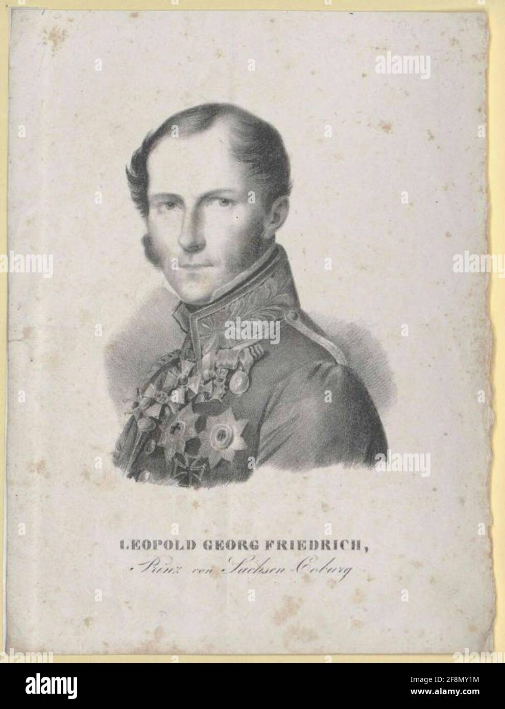 Léopold I., Roi de la Stecher belge: Schlick, Gustav Banque D'Images