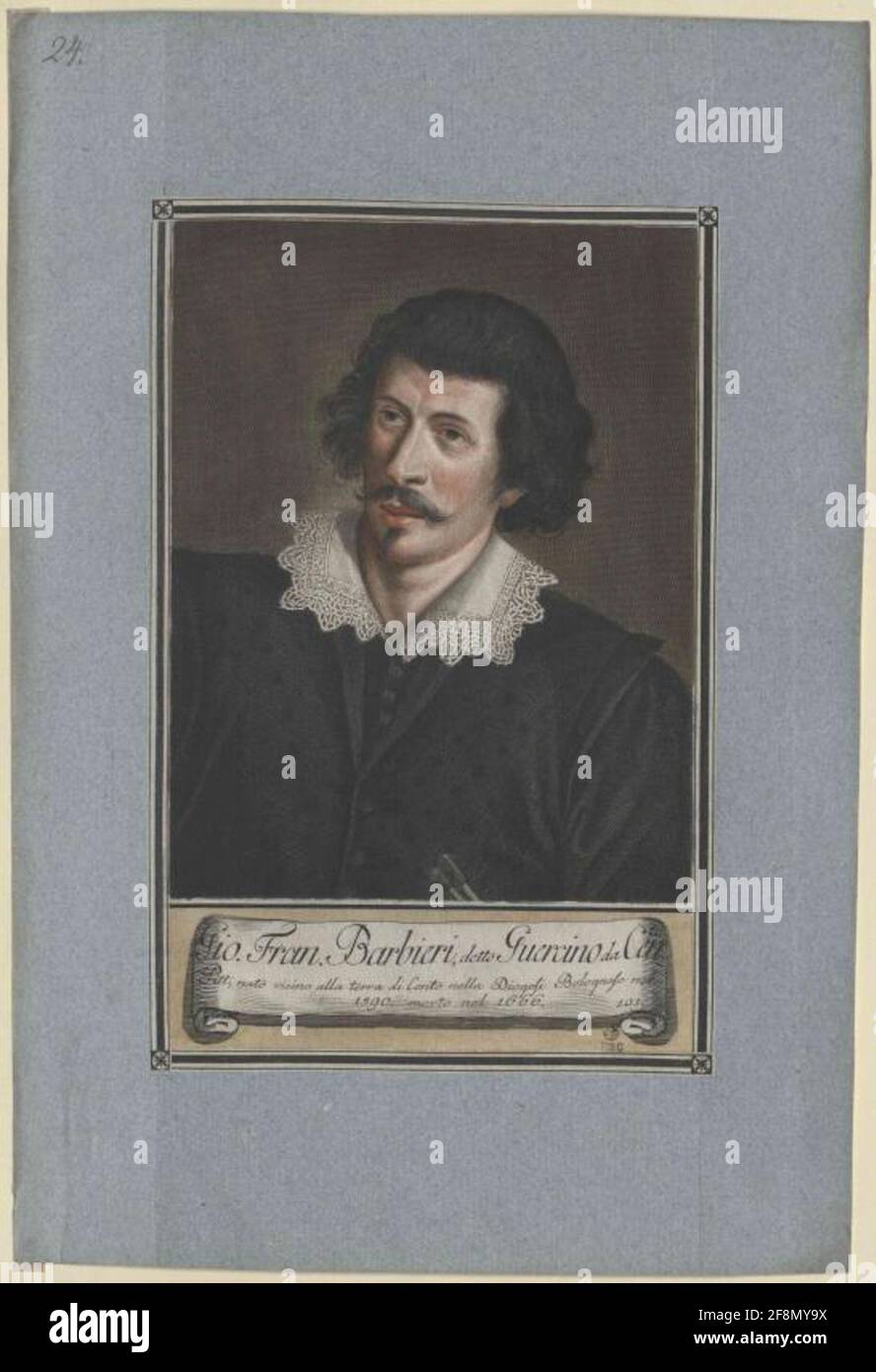 Guercino, barbiers. Banque D'Images