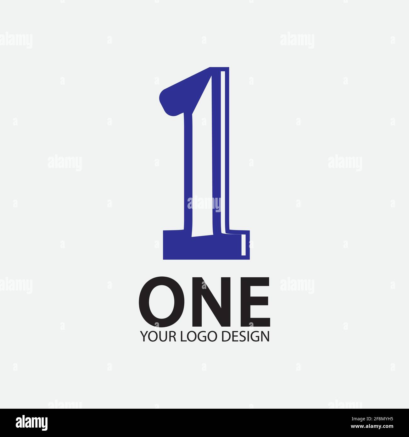 Modèle de conception d'icône de vecteur de logo numéro 1 Illustration de Vecteur