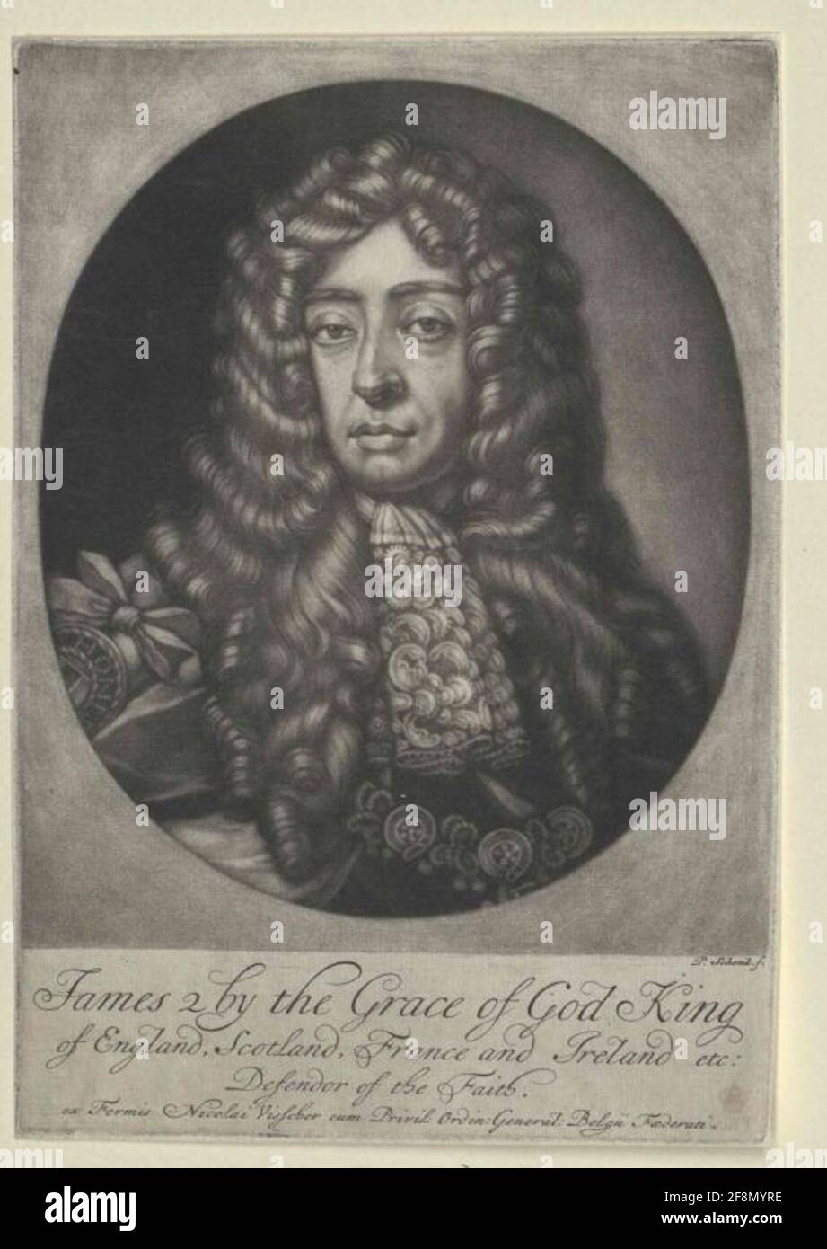 Jacob II Roi d'Angleterre Editeur: Verscher, Nicolassecher: Schenck, Peterverlaysort: Amsterdam Banque D'Images