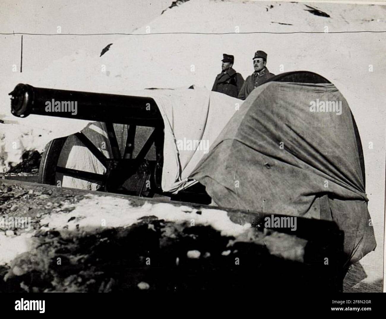 Canon de terrain 7,5cm, Winklerjoch. . Banque D'Images