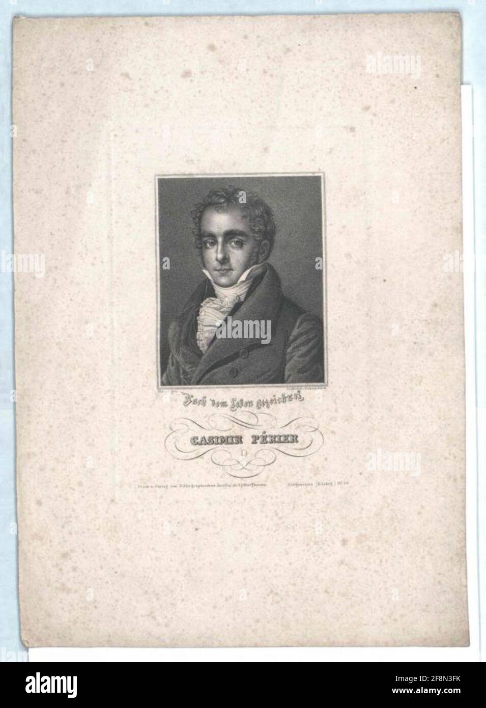 Périer, Casimir Pierre Rapporteur pour avis: Maurin, Antoine (1793) Stecher: Falke, Tobias Editeur: Institut bibliographique de l'Institut: Hildburghausen Banque D'Images