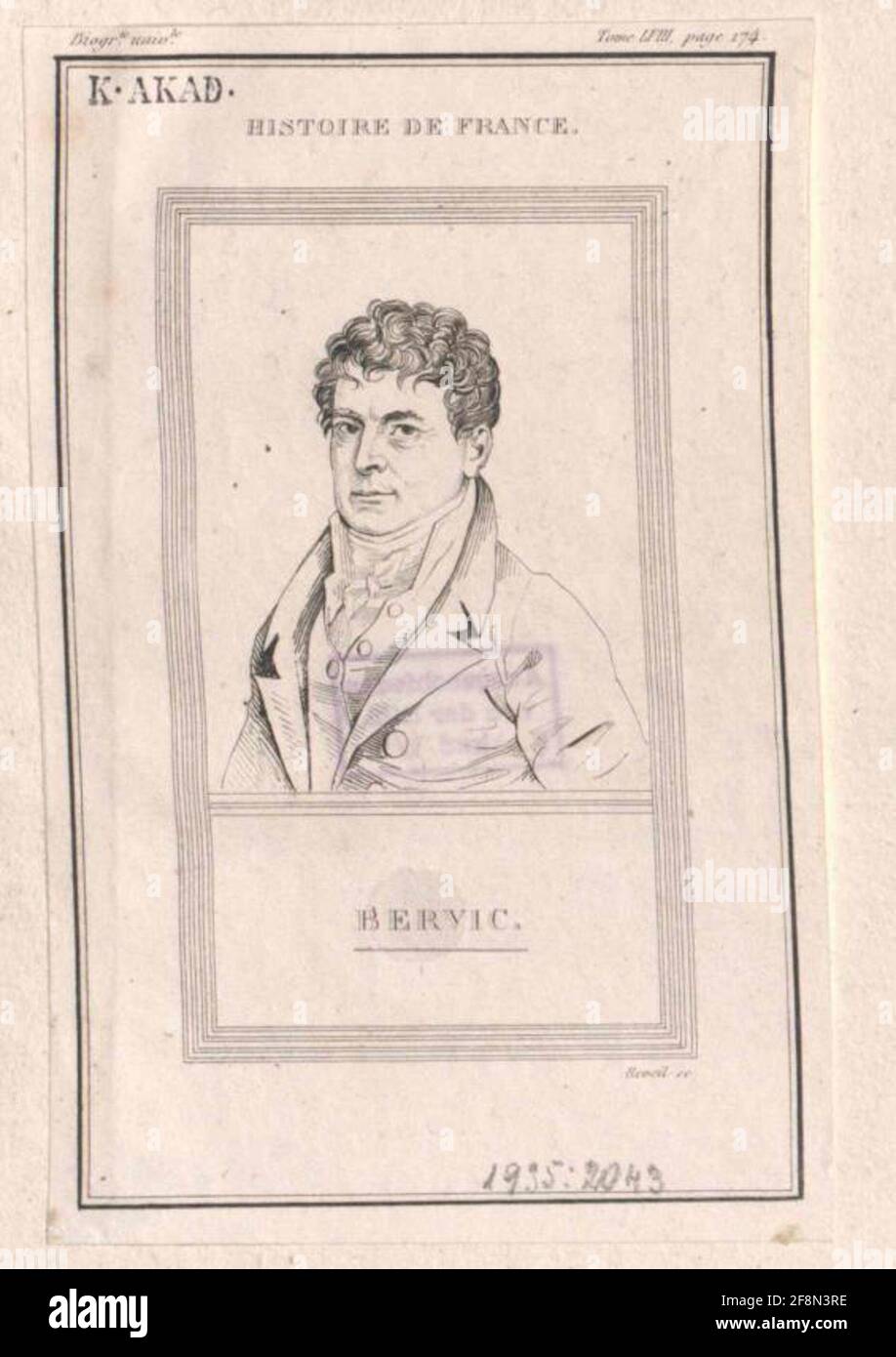 Bervic, Charles Clément. Banque D'Images