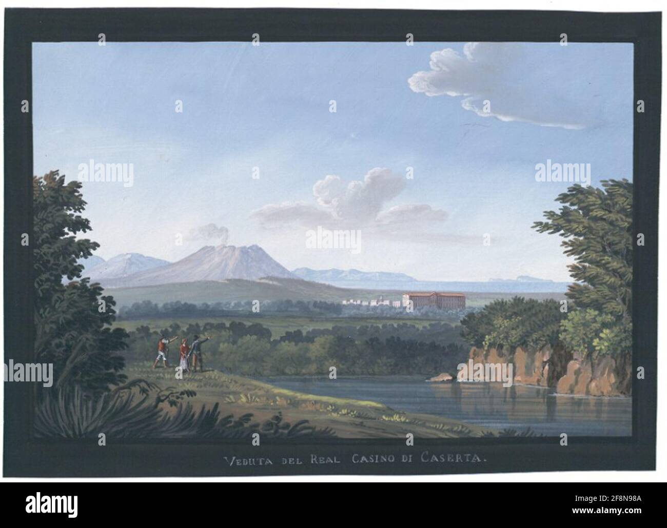 Vue sur le vrai Casino de Caserta. Banque D'Images