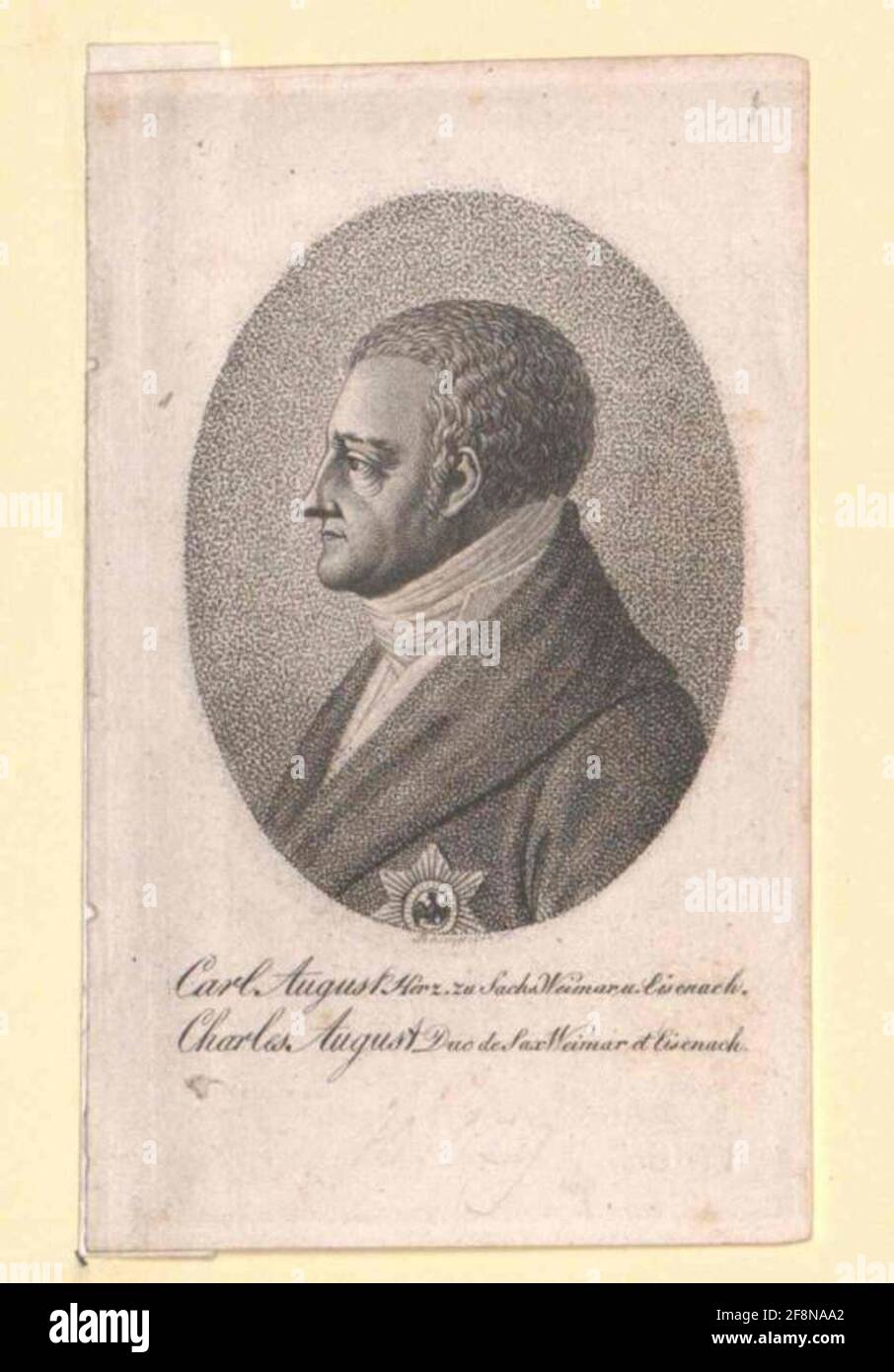 Karl August, duc de Saxe-Weimar-Eisenach Elaser: Rossatler, Johann Adolfdatierung: 1785/1821 Banque D'Images