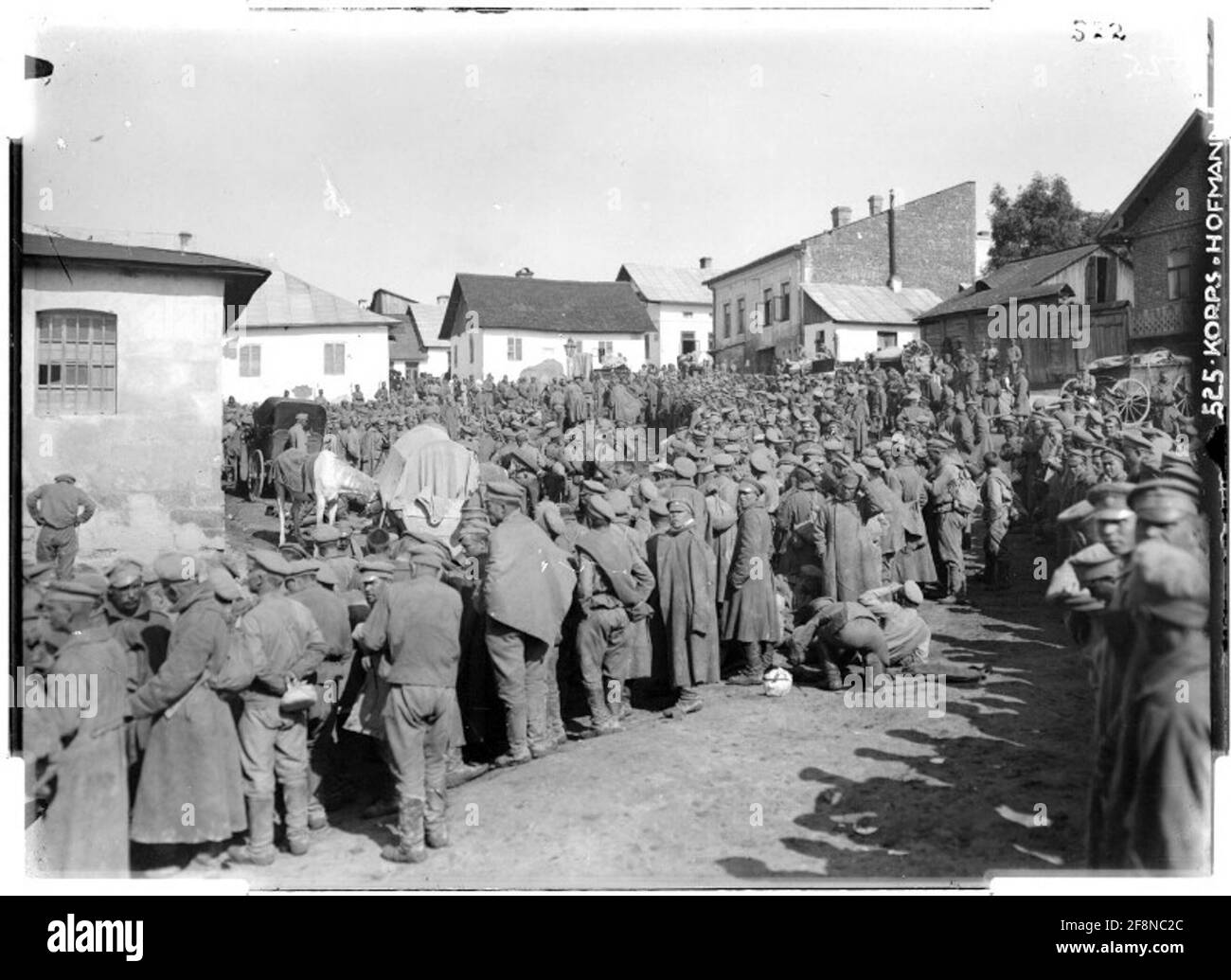 Podhajce est récemment arrivé captifs russes; Galice; photographe: Korps Hofmann. Banque D'Images