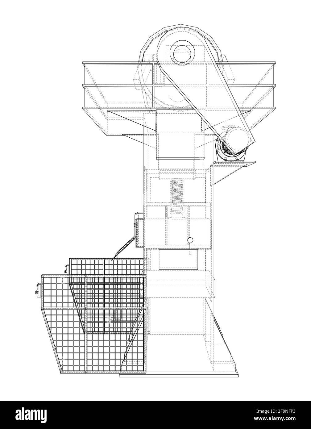 Presse hydraulique Vecteur Illustration de Vecteur