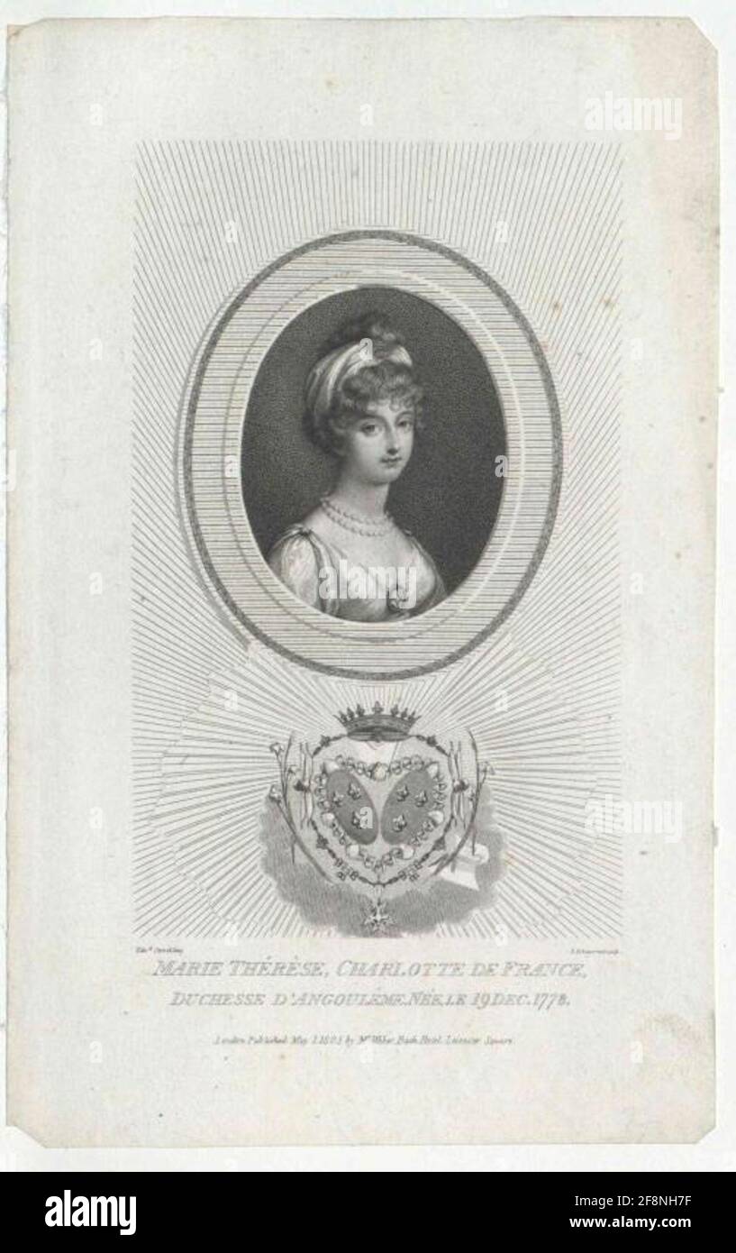 Marie Therese, Princesse de France Stecher: Bartolozzi, France Codation: 1790/1815 Banque D'Images