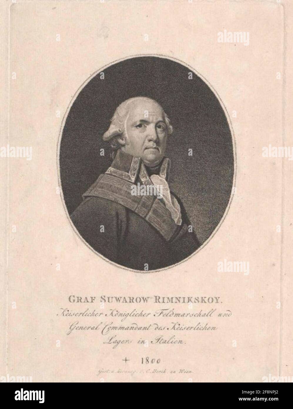 Suworow-Rymnikskij, Aleksandr Fürst. Banque D'Images