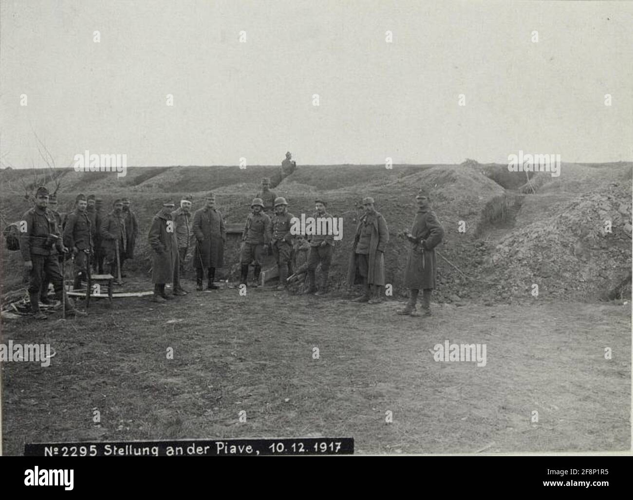 Position à Piave, 10.12.1917. Banque D'Images