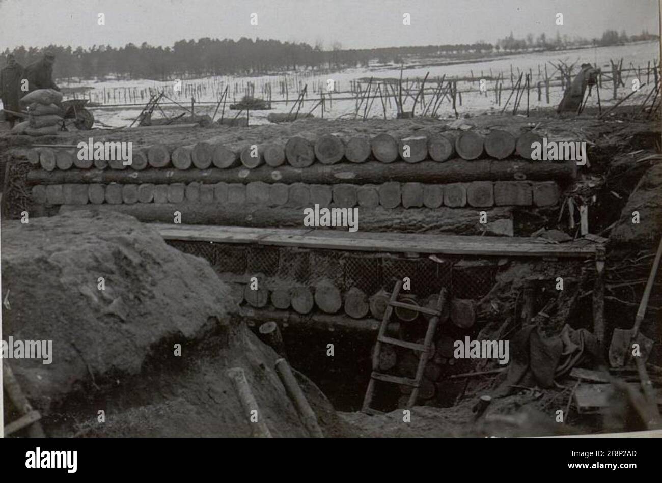 Cours technique. Boîte à vie en bois avec double couche. . Banque D'Images