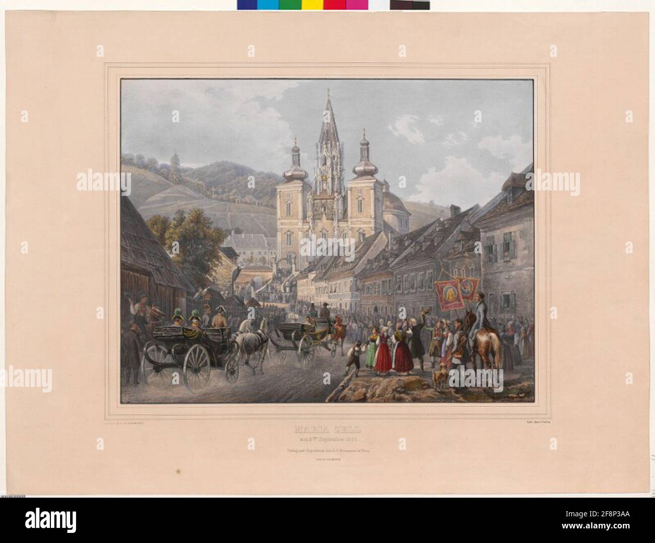 Maria Zell le 5 septembre 1837, visitez le Kaiser Ferdinand I. à Mariazell Banque D'Images