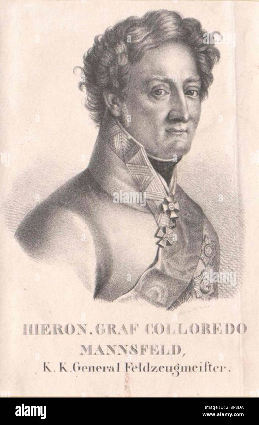 Colloredo-mansfeld, Hieronymus nombre Inconnu datation de l'artiste : 1810/1820 Banque D'Images Colloredo-mansfeld, Hieronymus nombre Inconnu datation de l'artiste : 1810/1820 Banque D'Images