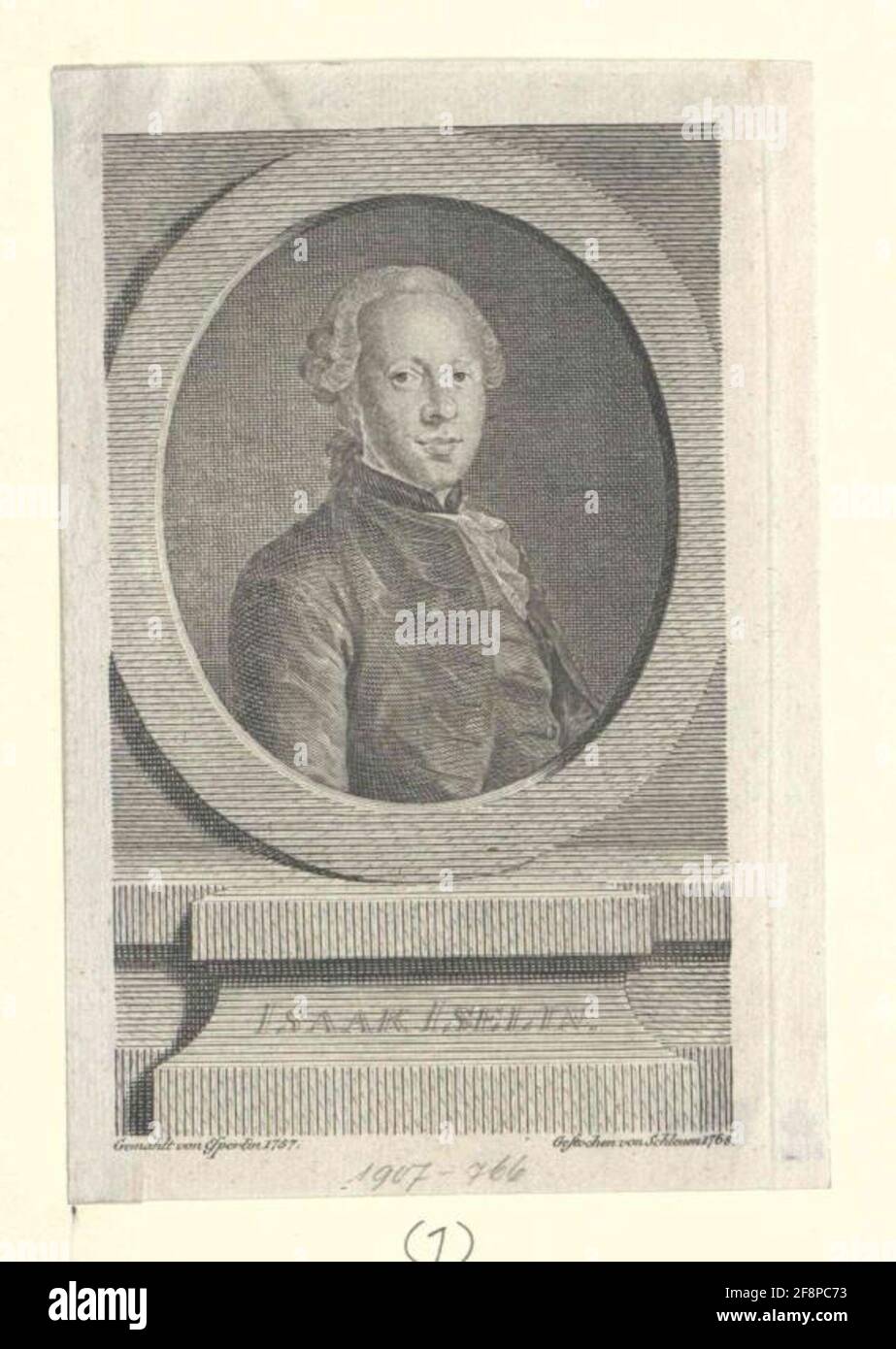 Iselin, Isaak Éditeur: Nicolai, Friedrichmaler: Esperlin, Josephstecher: Schleuen, Johann David (les personnes âgées) maison d'édition: Szczecin Banque D'Images