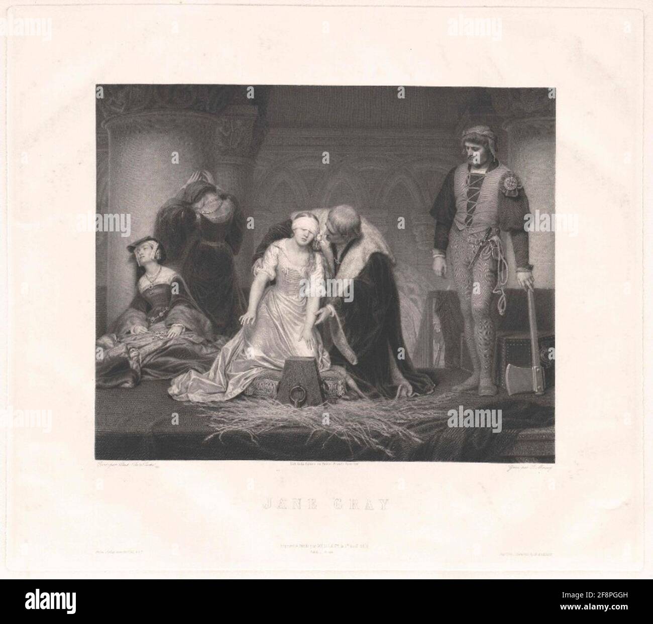 Photo de groupe l'exécution de Lady Jane Gray. Banque D'Images