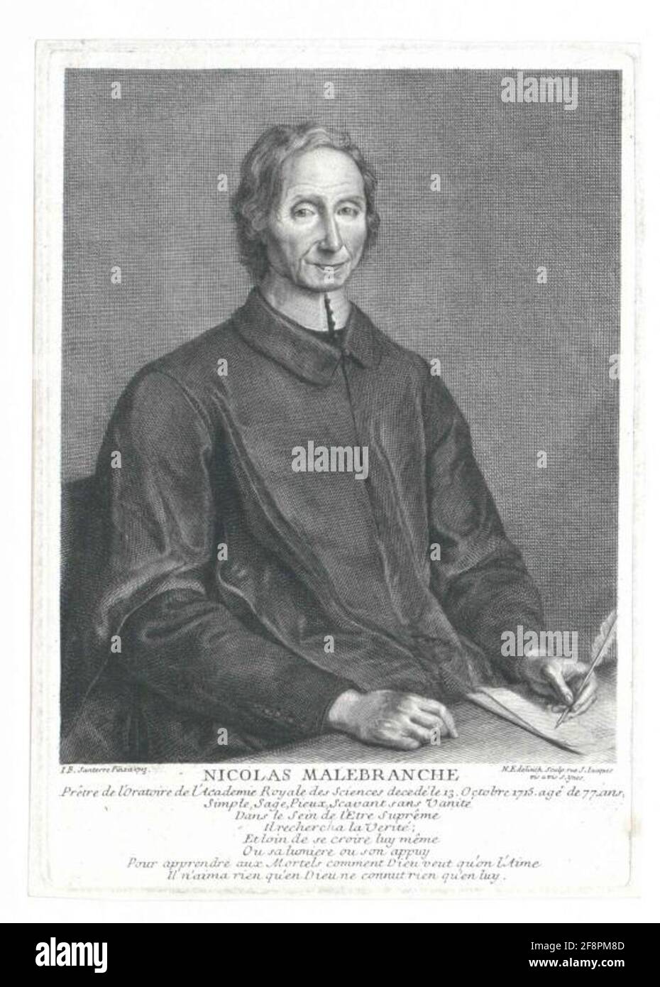 Malebranche, Nicolas . Banque D'Images