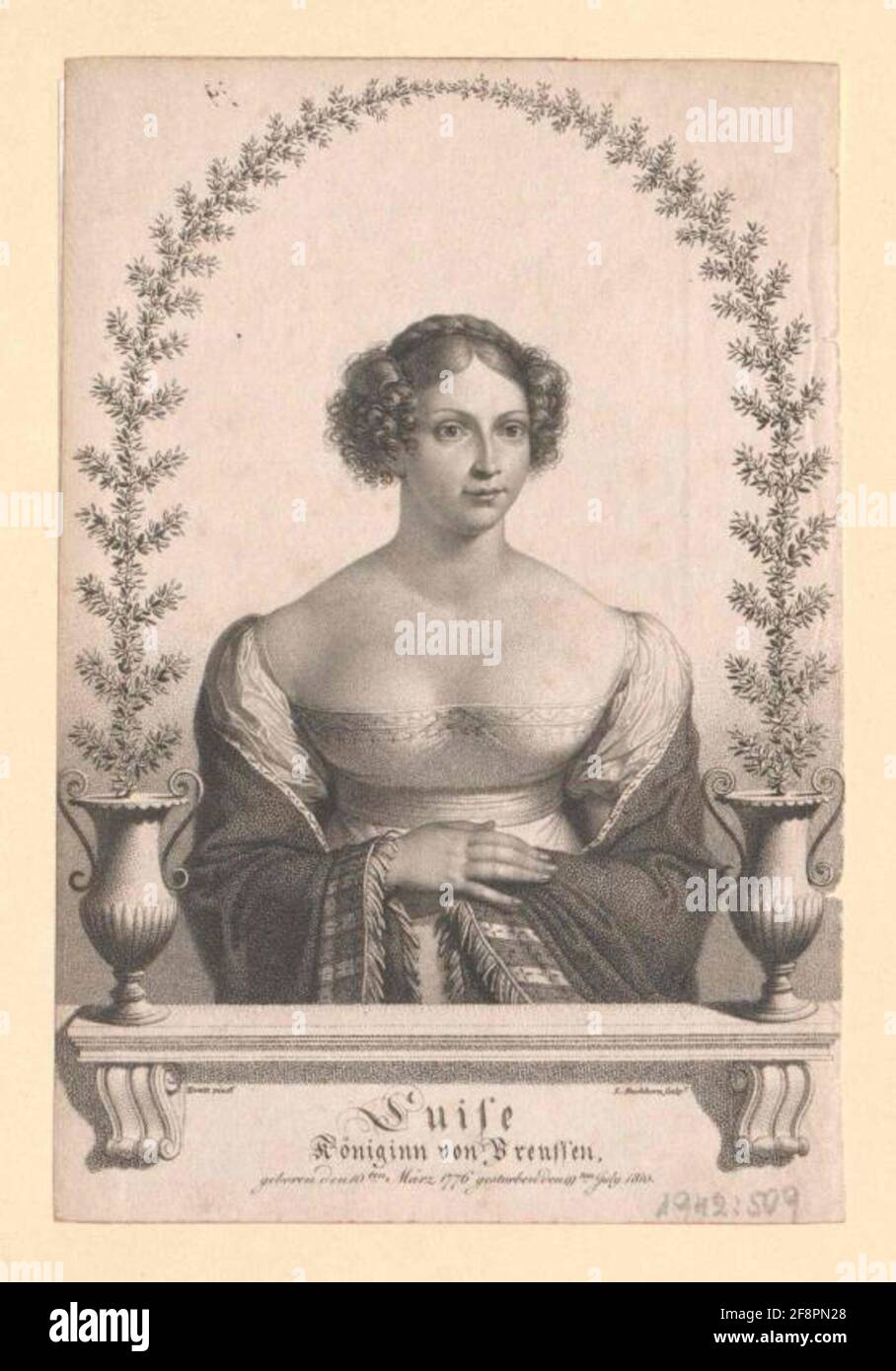 Luise, princesse de Mecklembourg-Strelitz Elaser: Buchhorn, Ludwigdatening: 1810/1856 Banque D'Images