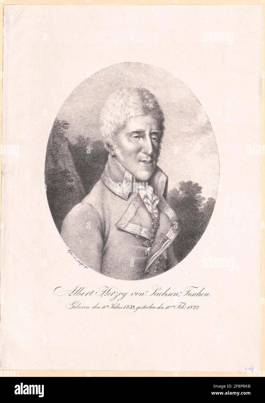 Albert, duc de Saxe Teschen. Banque D'Images