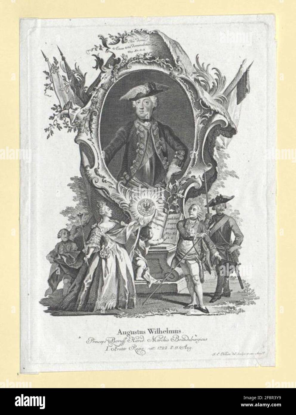 Août Wilhelm, Prince de Preussen Stecher: Nilson, Johannes Esaias Banque D'Images