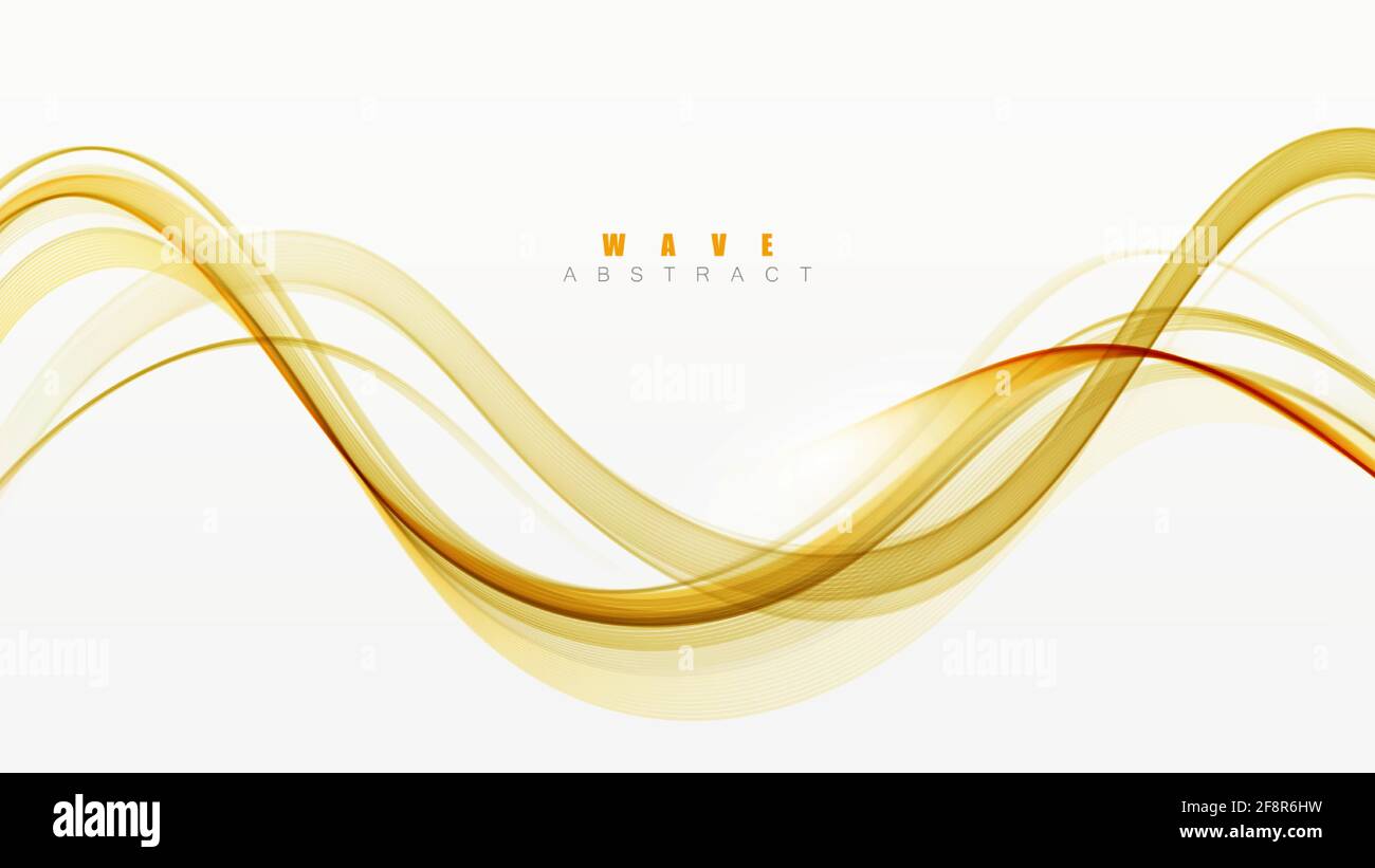 Courbe abstraite jaune créative élément de flux d'onde de conception Illustration de Vecteur
