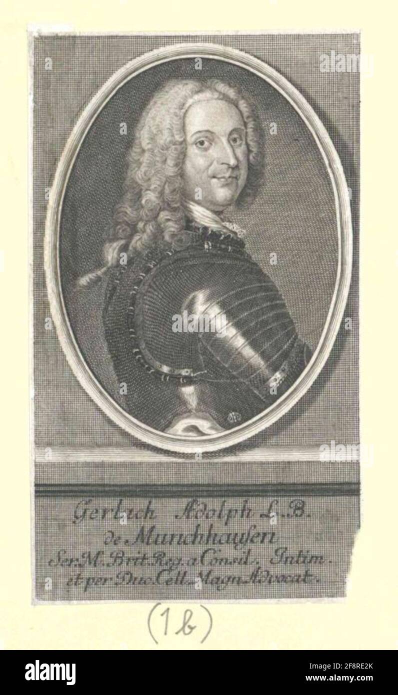Münchhausen, Gerlach Adolf Freiherr von Stecher: Bernigeroth, Johann Martin Banque D'Images