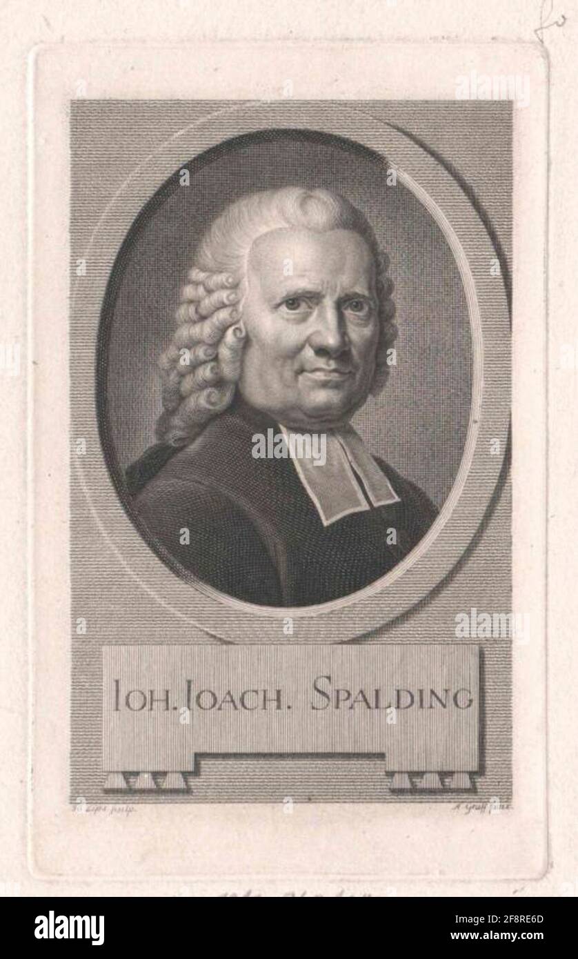 Spalding, Johann Joachim Editeur: Frommann, Carl Friedrich Ernstmaler: Graff, Anton (1736) Stecher: Lips, Johann Heinrichverlagsort: Freistadt Banque D'Images