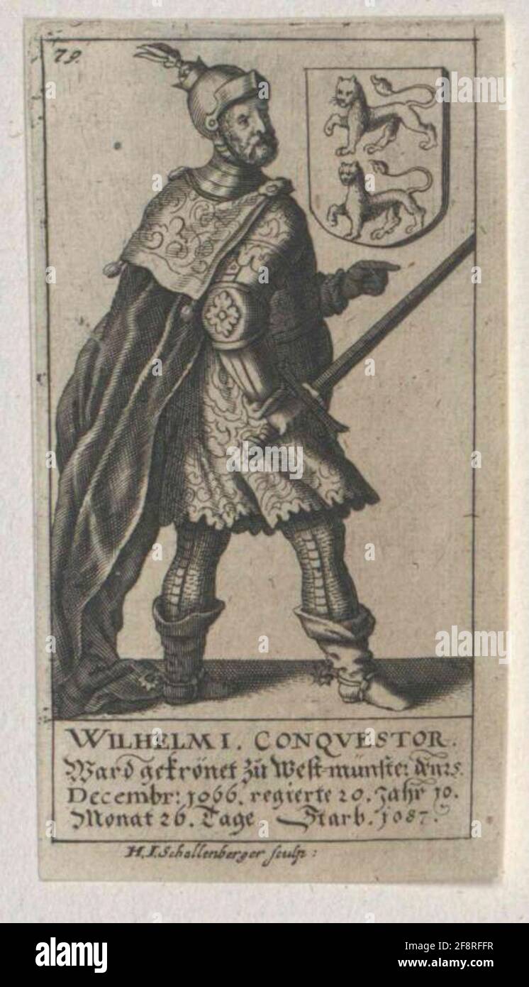 Guillaume I, le roi Conquérant d'Angleterre. Banque D'Images