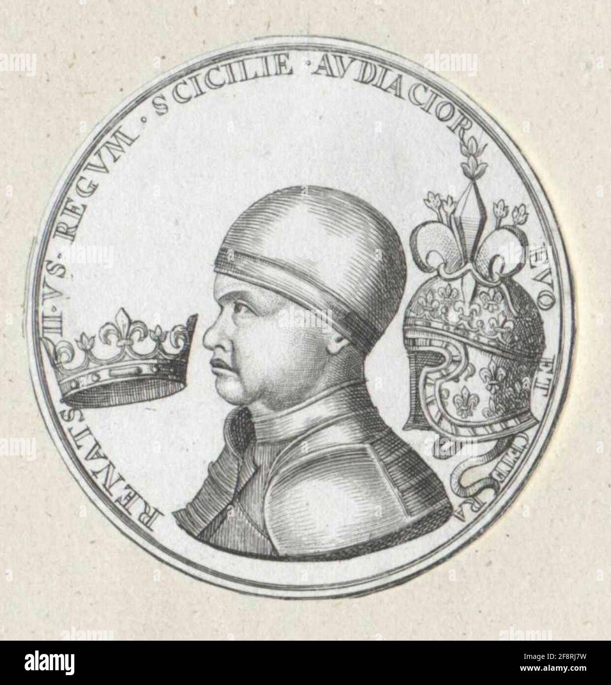 René I, duc d'Anjou, roi du Titular de Naples et de Jérusalem. Banque D'Images