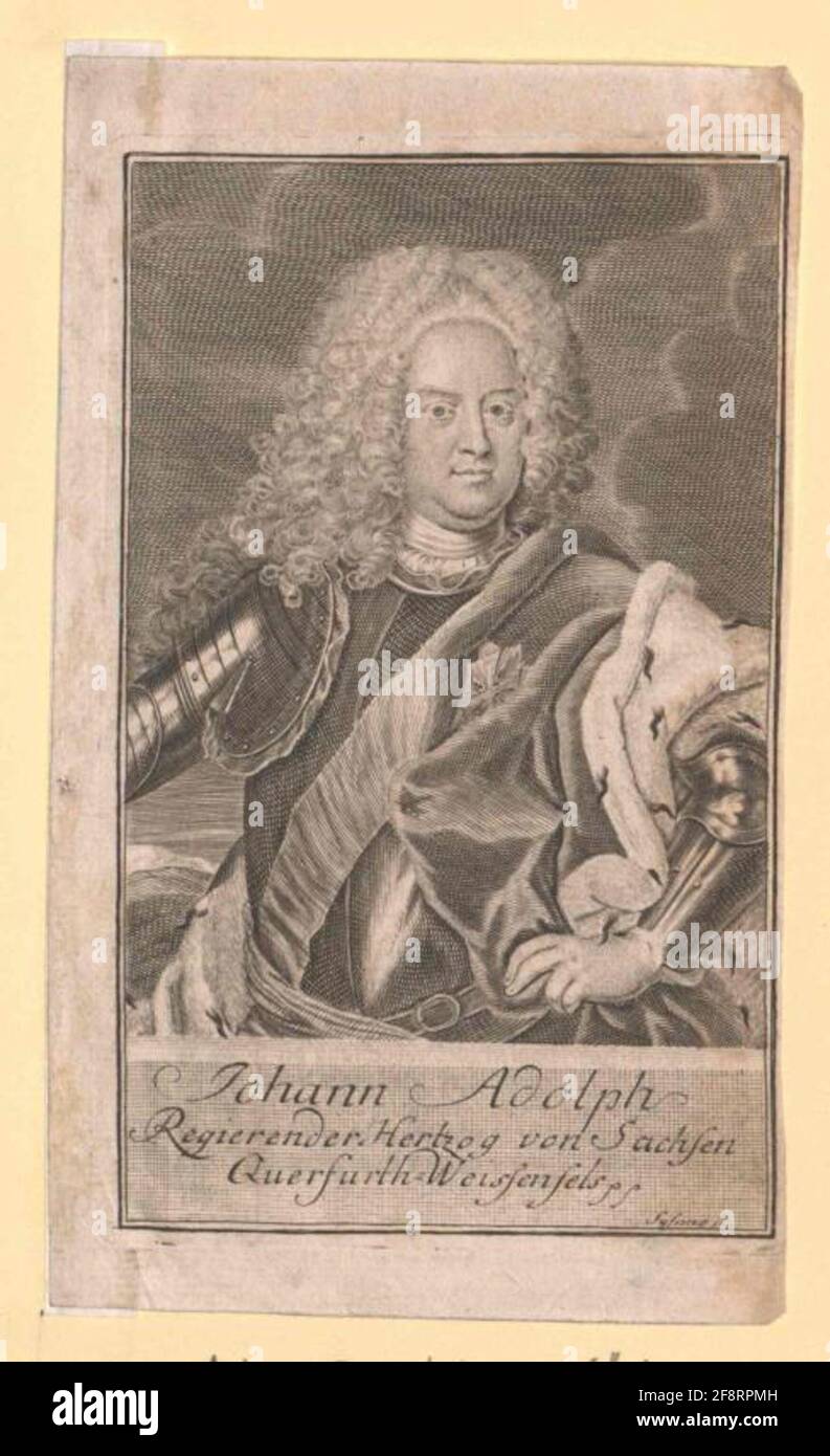 Johann Adolf II, duc de Saxe-Weissenfels Stecher: Sysang, Johann Christoph Banque D'Images