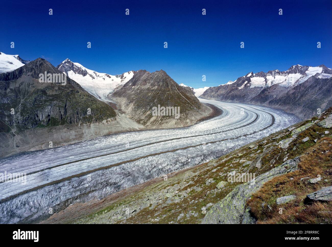 Glacier d'Aletsch, Suisse, Valais, Alpes bernoises Banque D'Images