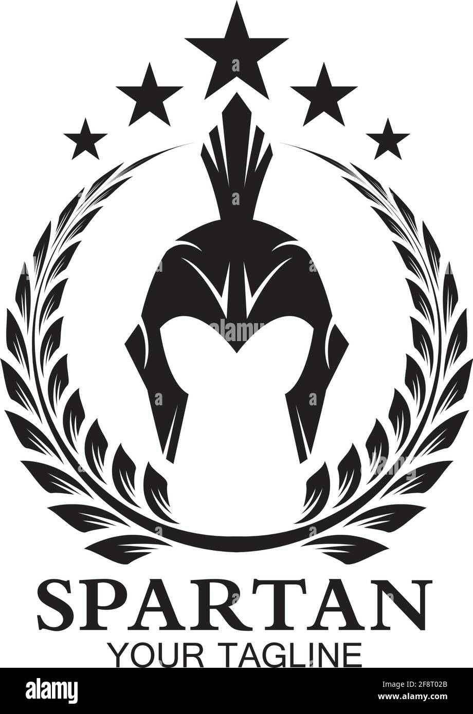 l'icône du logo spartan crée un vecteur Illustration de Vecteur