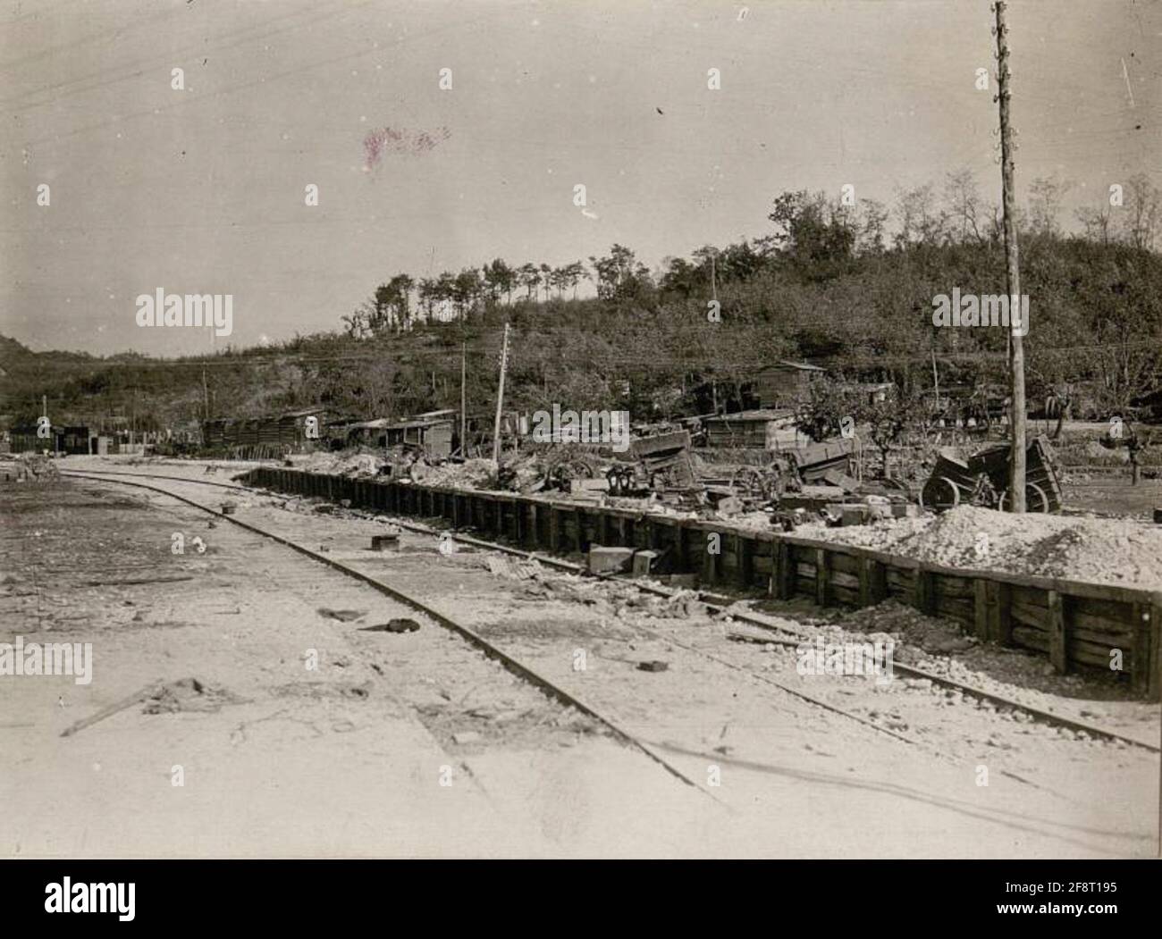 Station de guerre italienne en face de Görz. . Banque D'Images