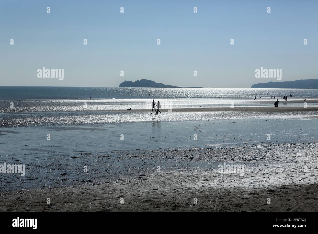 Portmarnock Beach, au nord de Dublin, pris pendant le confinement de Covid Banque D'Images