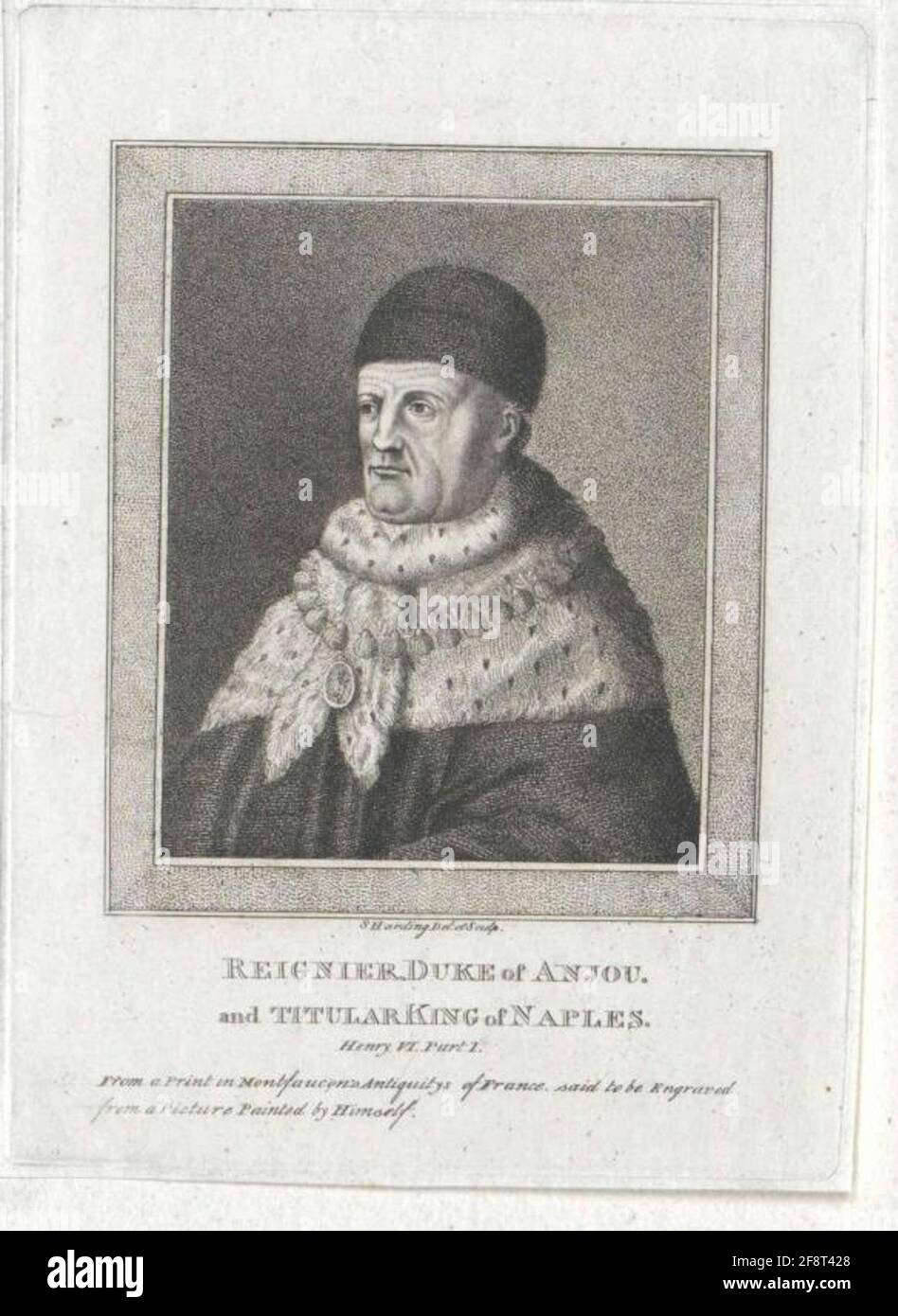 René I, duc d'Anjou, roi du Titular de Naples et de Jérusalem. Banque D'Images