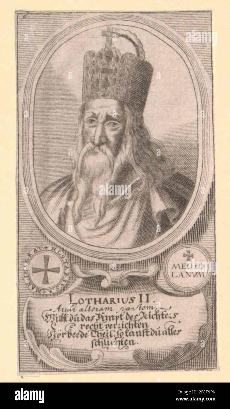 Lothar II., Kaiser. Banque D'Images