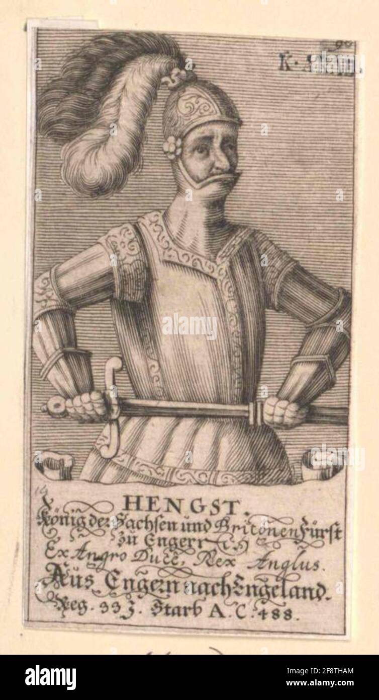 Hengist, roi des Saxons. Banque D'Images