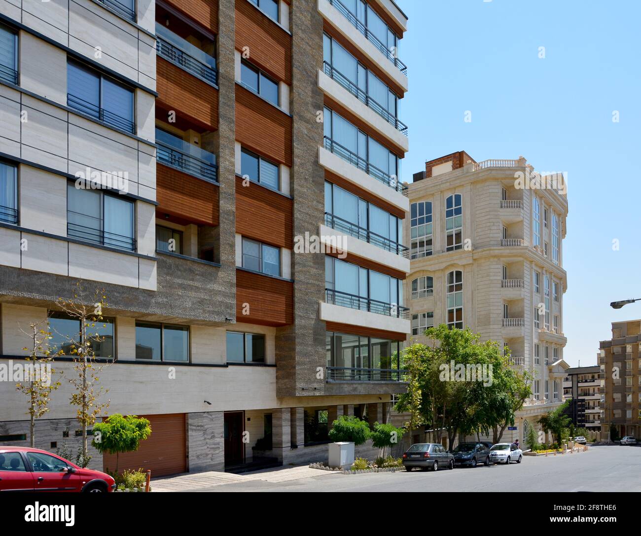 Téhéran, Iran. Appartements contemporains dans le nord de Téhéran Banque D'Images