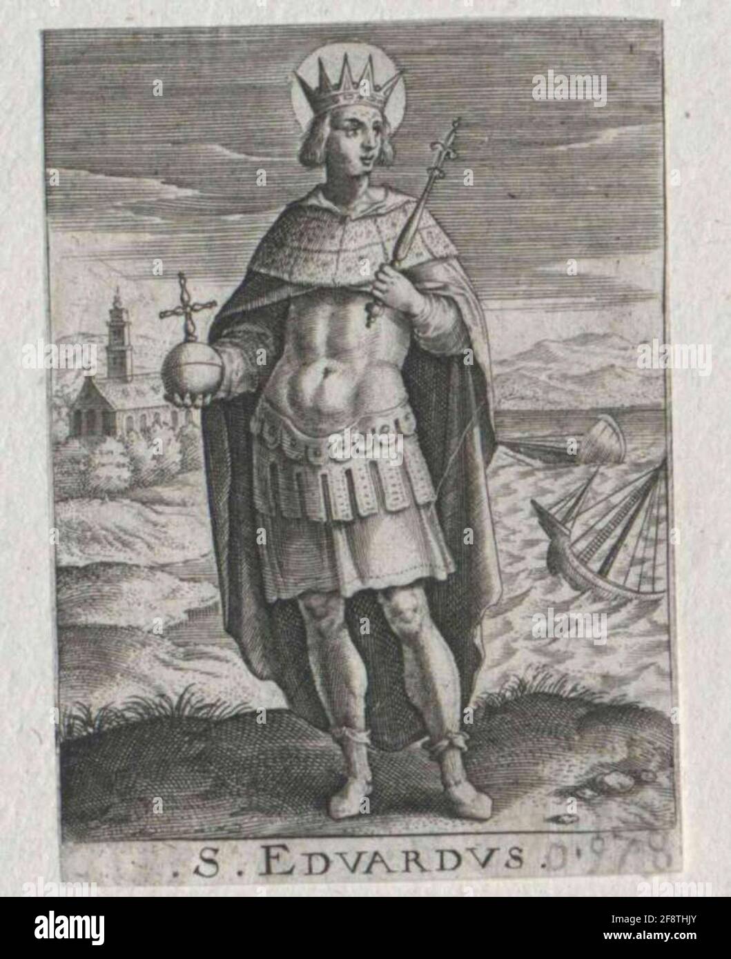 Eduard du confesseur, roi Saint d'Angleterre. Banque D'Images