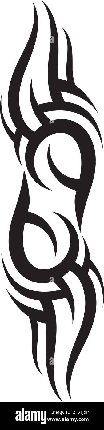 Motif tribal tatouage vecteur art design, tatouage tribal manche abstrait, dessin art design isolé sur fond blanc, logo simple. Illustration de Vecteur