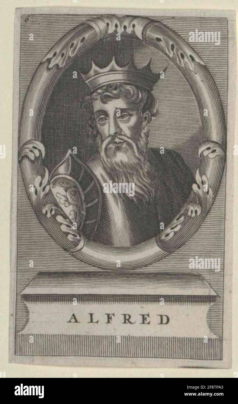 Alfred, roi d'Angleterre. Banque D'Images