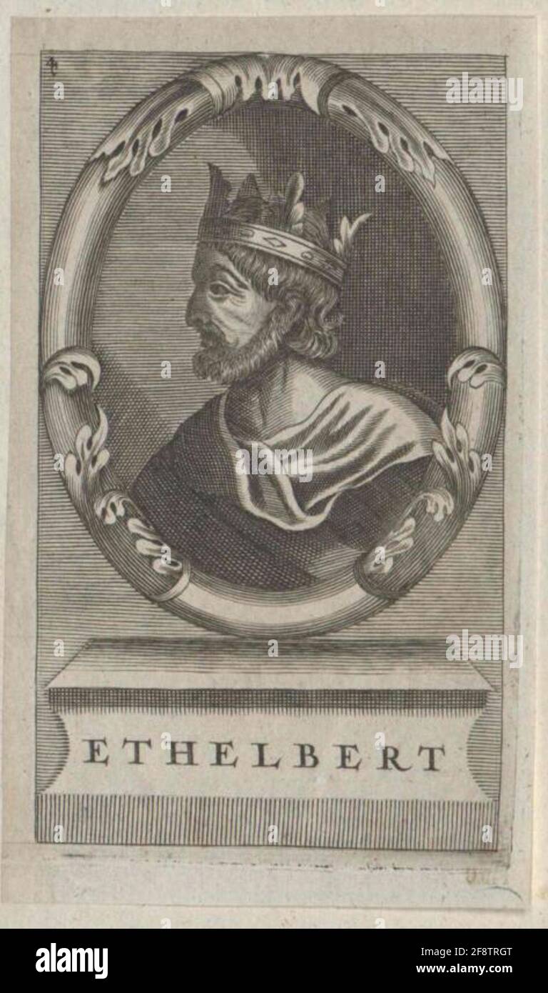 Ethelbert, roi d'Angleterre. Banque D'Images