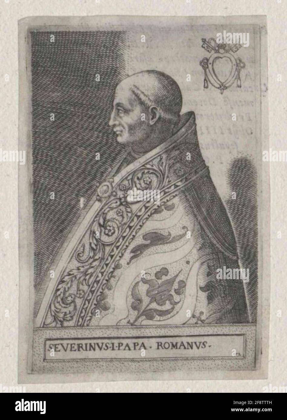 Severin, un pape. Banque D'Images