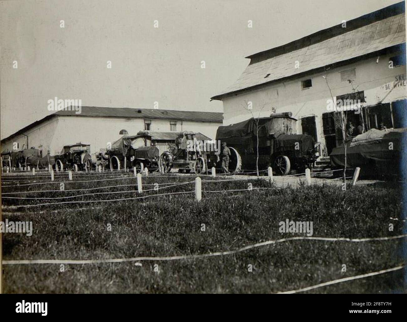 Colonne automatique de mortiers de 30,5 cm. Banque D'Images