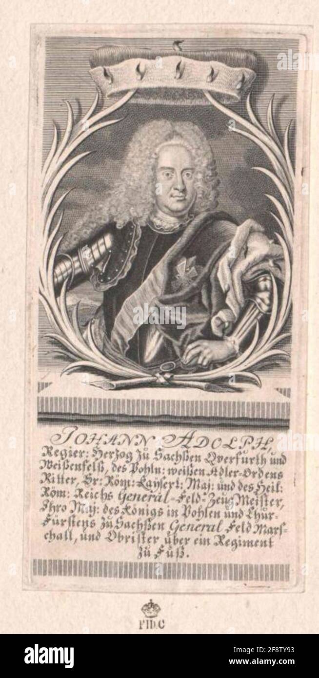 Johann Adolf II, duc de Saxe-Weissenfels. Banque D'Images