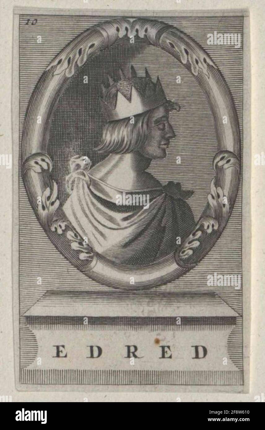EDRED, roi d'Angleterre. Banque D'Images